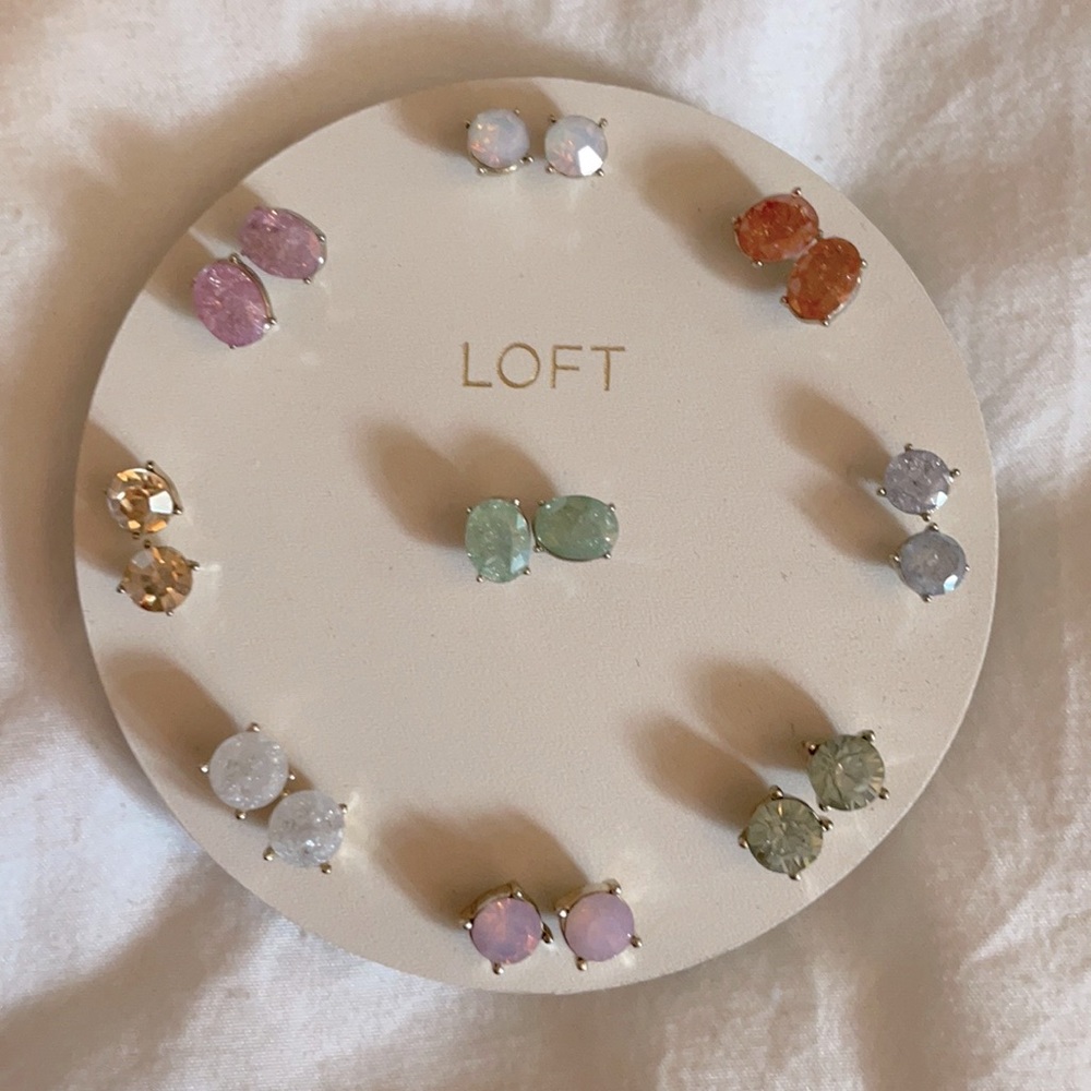 Loft Gem-Stone Stud Earring Set
